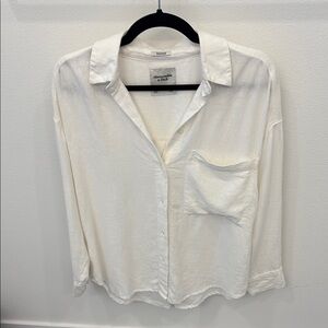 Abercrombie & Fitch White Linen Button Down